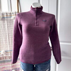 Patagonia Better Sweater Purple 1/4 Zip Fleece Lined Pullover Sweater Women’s M